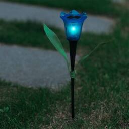 Voltico Set of 4 Solar Tulip Stake Lights Bright White LED - Size: 4 Pack - thumbnail 5