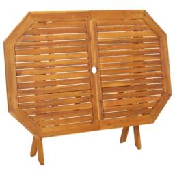 Berkfield Home 5 Piece Garden Dining Set Solid Acacia Wood in Brown - thumbnail 4