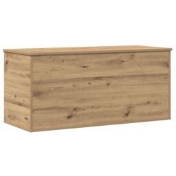 Berkfield Home Storage Box with Lid Artisan Oak 100x42x46 cm Engineered Wood in Brown - Size: 100 x 42 x 46 cm - thumbnail 2