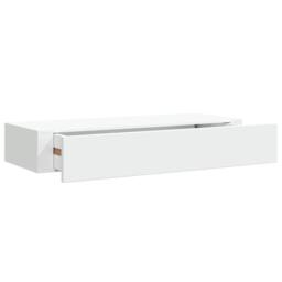 Berkfield Home Wall-mounted Drawer Shelves 2 pcs White 60x23.5x10cm MDF - Size: 60x23.5x10 cm - thumbnail 5