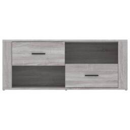 Berkfield Home TV Cabinet Grey Sonoma 100x35x40 cm Engineered Wood - Size: 100 x 35 x 40 cm - thumbnail 6