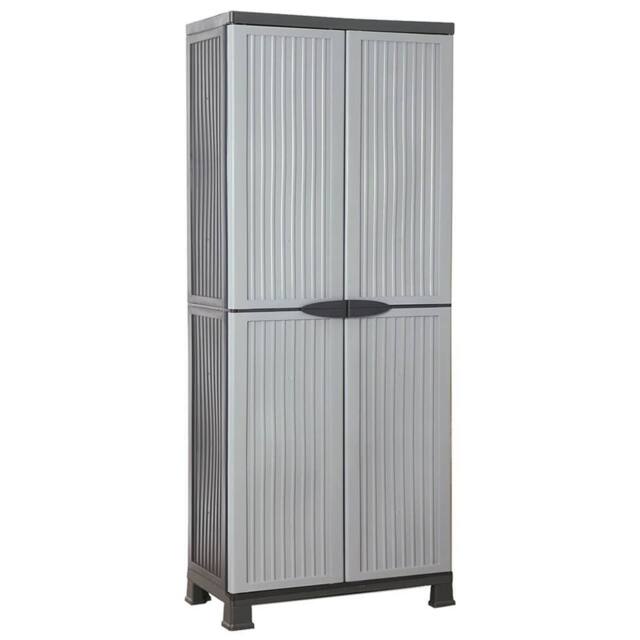 Berkfield Home Plastic Cabinet 68x39x171.5 cm in Grey - image 1