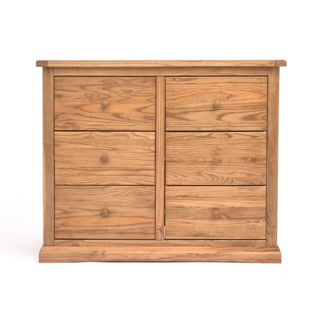 Cabinet Bits Salerno 6 Drawer Chest of Drawers Wood Knob in Natural - image 1
