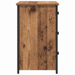 Berkfield Home Old Wood Table Old Wood MDF, Particle Board, Metal Medium in Brown - thumbnail 7