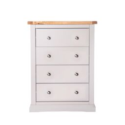 Cabinet Bits Loreo 4 Drawer Chest of Drawers Chrome Knob in Light Grey - thumbnail 2