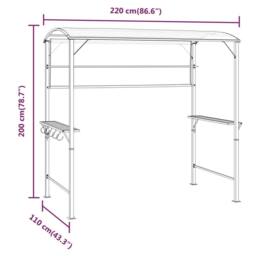 Berkfield Home Gazebo with Roof 220x110x200 cm Cream - Size: 220 x 110 x 200 cm - thumbnail 7