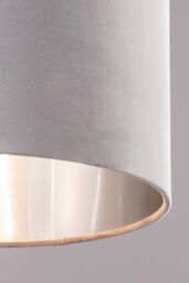 BHS Lighting Large Velvet Easy Fit Light Shade in Grey - thumbnail 3