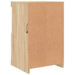 Berkfield Home Side Cabinet with LED Lights Sonoma Oak Engineered Wood in Light Tan - thumbnail 9