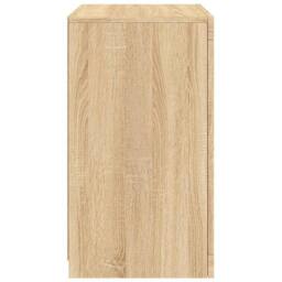 Berkfield Home Side Cabinet with LED Lights Sonoma Oak Engineered Wood in Light Tan - thumbnail 8