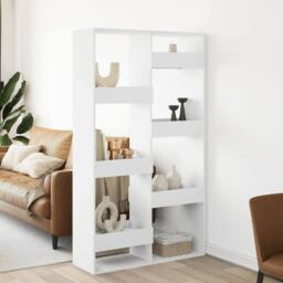 Berkfield Home Room Divider White 100x33x175 cm Engineered Wood - Size: 100 x 33 x 175 cm - thumbnail 2