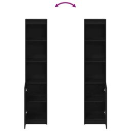 Berkfield Home Highboard Black Oak 37.5x35x180 cm Engineered Wood - thumbnail 8