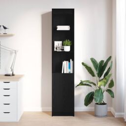 Berkfield Home Highboard Black Oak 37.5x35x180 cm Engineered Wood - thumbnail 3