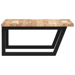 Berkfield Home Basin Shelf Wall Mounted Steel & Solid Wood Acacia in Brown - thumbnail 5