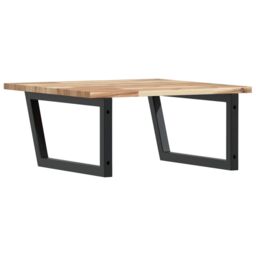 Berkfield Home Basin Shelf Wall Mounted Steel & Solid Wood Acacia in Brown - thumbnail 6