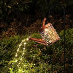 Globrite Watering Can Garden Lights 48 LED Solar Outdoor Decorative Lights with Waterfall Effect IP65 Waterproof in Warm White - thumbnail 7