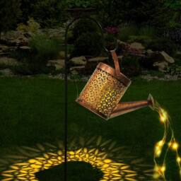 Globrite Watering Can Garden Lights 48 LED Solar Outdoor Decorative Lights with Waterfall Effect IP65 Waterproof in Warm White - thumbnail 8