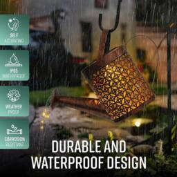 Globrite Watering Can Garden Lights 48 LED Solar Outdoor Decorative Lights with Waterfall Effect IP65 Waterproof in Warm White - thumbnail 2