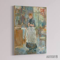 "Artery8 In the Dining Room Oil Painting Morisot Canvas Wall Art - Size: W18"" x H24""" - thumbnail 2