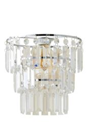 ValueLights Kelsks Chandelier Style Droplet Easy Fit Ceiling Pendant Lamp Shade in Silver - thumbnail 6