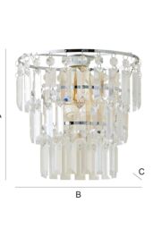 ValueLights Kelsks Chandelier Style Droplet Easy Fit Ceiling Pendant Lamp Shade in Silver - thumbnail 7