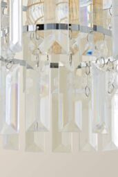 ValueLights Kelsks Chandelier Style Droplet Easy Fit Ceiling Pendant Lamp Shade in Silver - thumbnail 5