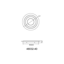 Netlighting Jayden 48cm Semi Flush Ceiling Light Anthracite LED 3000K in Grey - thumbnail 6