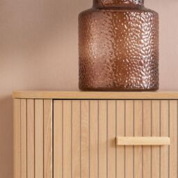 Birlea 5 Oak Brown Drawer Wooden Fluted Chest Axel - thumbnail 2