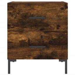 Berkfield Home Modern Bedside Cabinet Smoked Oak 40x35x47.5 cm Engineered Wood in Brown - thumbnail 6