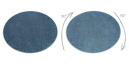RugsX Round Indus Rug in Blue - Size: 170 cm diameter - thumbnail 3