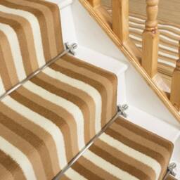 runrug Stair Runner Carpet for Staircases - Soft & Comfy, 9mm - 'Broad' in Beige - Size: 70 cm x 720 cm - thumbnail 2