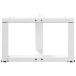 Berkfield Home Coffee Table Legs T-Shaped¬†2 pcs White 50x25x(30-31) cm Steel - thumbnail 6