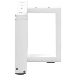 Berkfield Home Coffee Table Legs T-Shaped¬†2 pcs White 50x25x(30-31) cm Steel - thumbnail 5