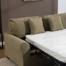 Artemis Home Lewiston Fabric Pull Out Sofabed in Pale Green - Size: 3 Seater - thumbnail 7