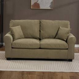 Artemis Home Lewiston Fabric Pull Out Sofabed in Pale Green - Size: 3 Seater