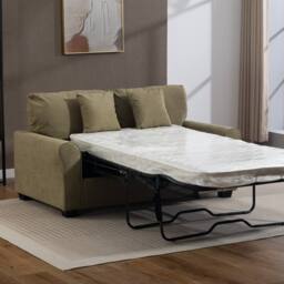 Artemis Home Lewiston Fabric Pull Out Sofabed in Pale Green - Size: 3 Seater - thumbnail 4