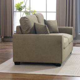 Artemis Home Lewiston Fabric Pull Out Sofabed in Pale Green - Size: 3 Seater - thumbnail 3