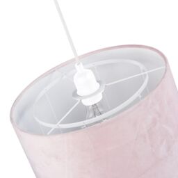 Happy Homewares Soft Velvet Pendant Lamp Shade with Hanging Felt Stars & Clouds in Pink - Size: 12 inches - thumbnail 3