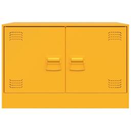 Berkfield Home TV Cabinets 2 pcs Mustard Yellow 67x39x44 cm Steel - Size: 67 x 39 x 44 cm - thumbnail 5
