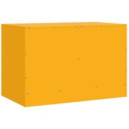Berkfield Home TV Cabinets 2 pcs Mustard Yellow 67x39x44 cm Steel - Size: 67 x 39 x 44 cm - thumbnail 9