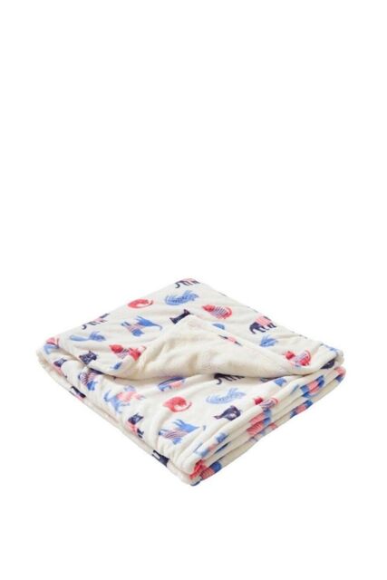 Just Essentials Cats Print Reversible Fleece Blanket in Pink - Size: Small - image 1
