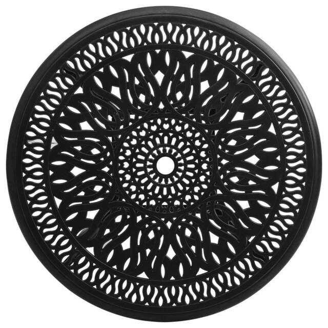 Berkfield Home Garden Table Black 90x90x74 cm Cast Aluminium - Size: 90 x 90 x 74 cm - image 1