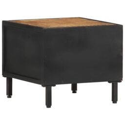 Berkfield Home Bedside Cabinet 40x40x35 cm Rough Mango Wood in Brown - Size: 40 x 40 x 35 cm - thumbnail 4