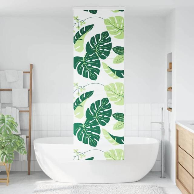 Berkfield Home Shower Roller Blind with Cassette 60x240 cm Fabric Width 56 cm in Green - image 1