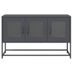 Berkfield Home TV Cabinet Anthracite 100.5x39x60.5 cm Cold-rolled Steel in Dark Grey - thumbnail 5