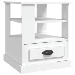 Berkfield Home Side Table White 50x50x60 cm Engineered Wood - Size: 50 x 50 x 60 cm - thumbnail 2