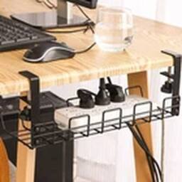 Havendro Under Desk Cable Management Tray Cord Holder Storage Office Home in Black
