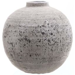Hill Interiors Tiber Stone Ceramic Vase in Grey - thumbnail 1