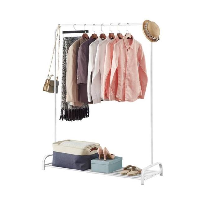 VOGREX Adjustable Garment Rack Shoe Shelf White - image 1