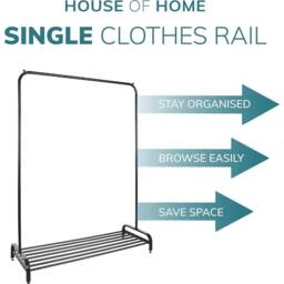 VOGREX Adjustable Garment Rack Shoe Shelf White - thumbnail 5