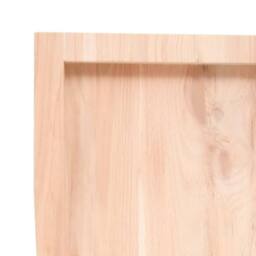 Berkfield Home Wall Shelf 60x60x(2-4) cm Untreated Solid Wood Oak in Light Tan - thumbnail 6